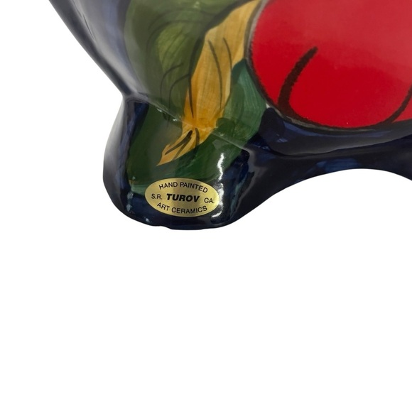 TUROV California Ceramics Hand Painted Pig Figure Statue Kitchen Home Decor - Picture 7 of 12